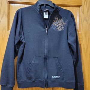 Harley Davidson Al Muth HD Black River Falls WI Black Zip-Up Jacket